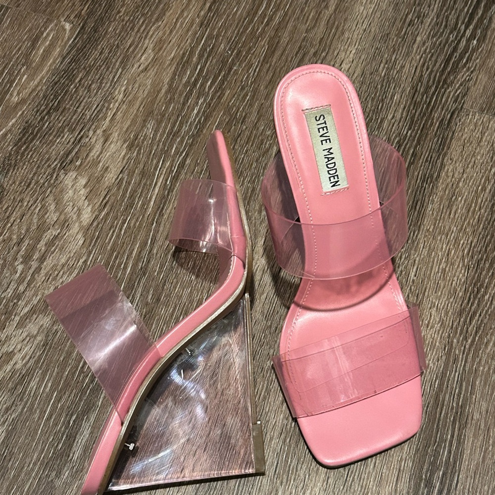 Steve Madden Pink Transparent Women's Shoes